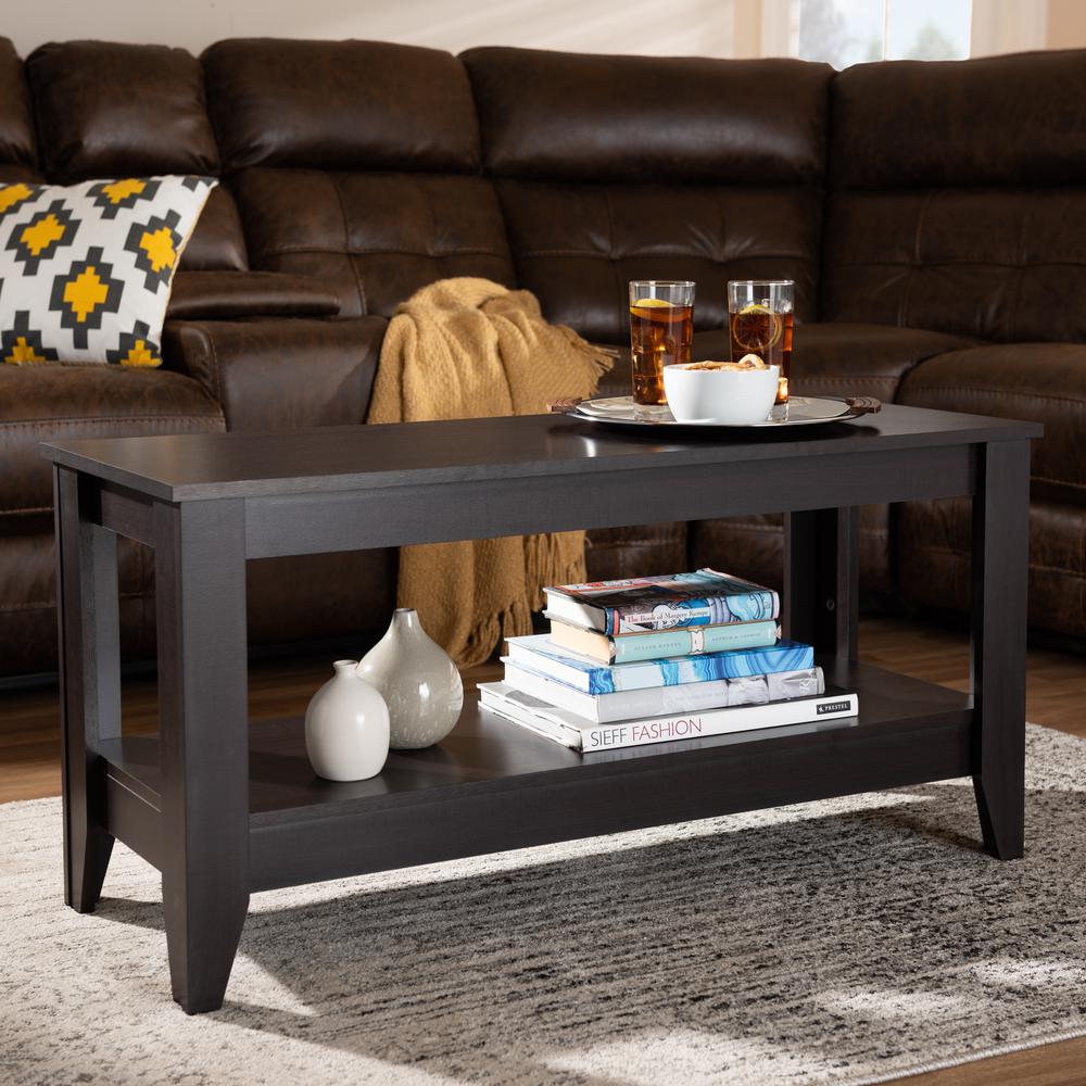 Baxton Studio Elada Modern and Contemporary Wenge Finished Wood Coffee Table. Picture 12