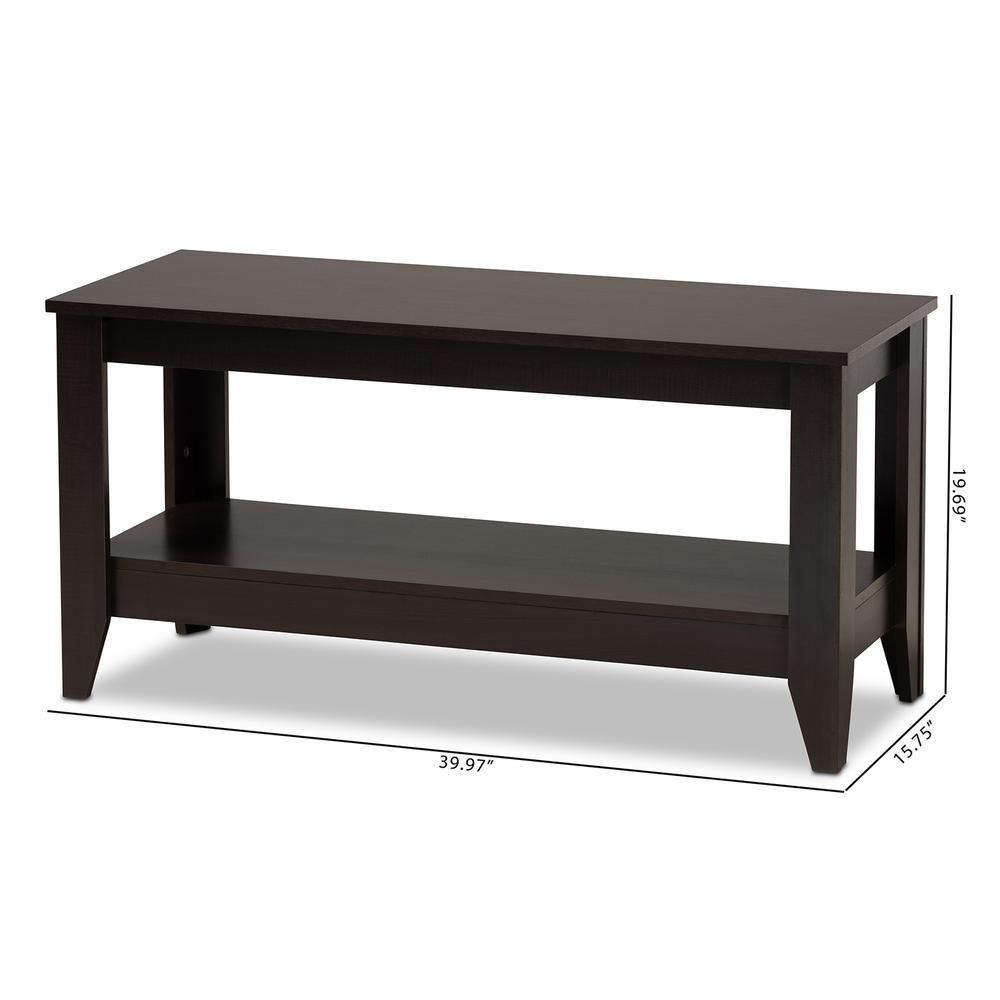 Baxton Studio Elada Modern and Contemporary Wenge Finished Wood Coffee Table. Picture 16