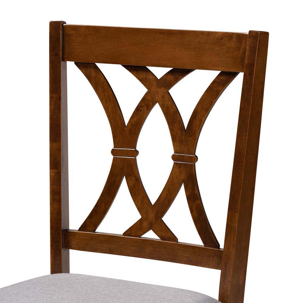 Walnut Brown Finished Wood 4-Piece Dining Chair Set Set. Picture 10