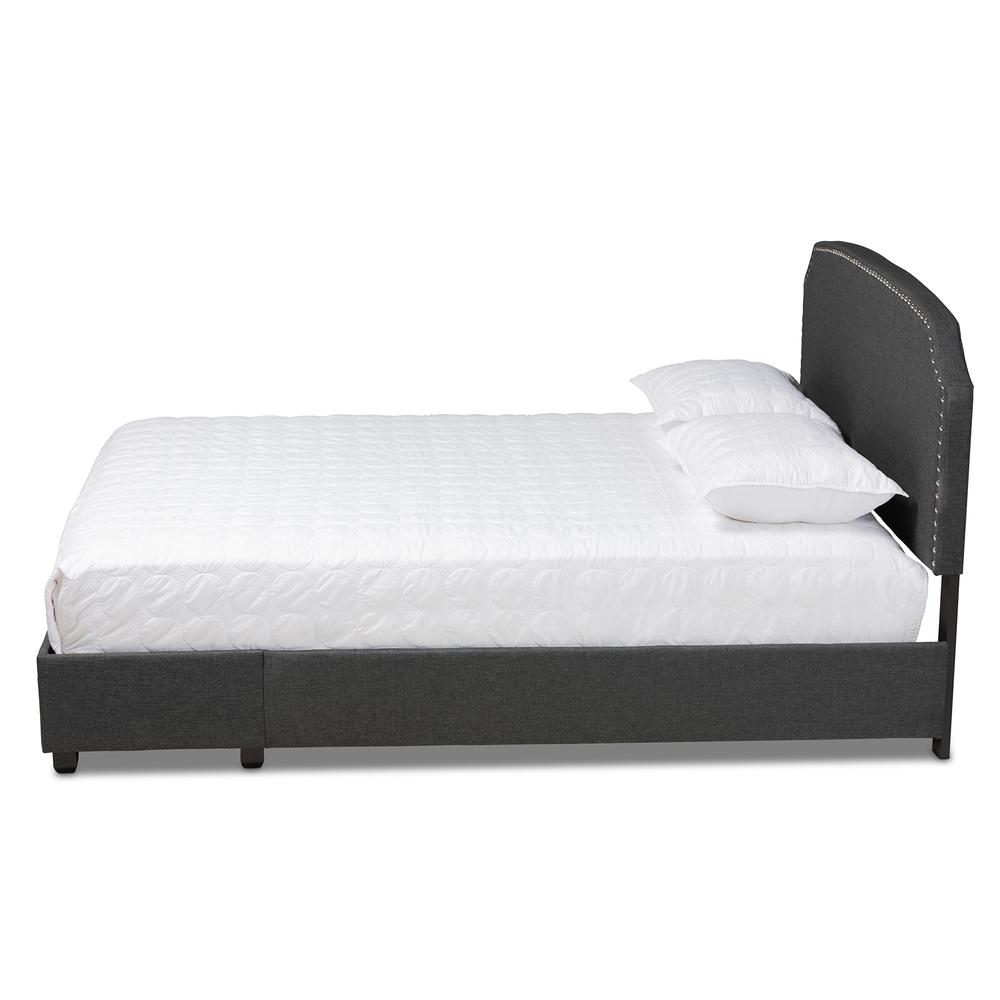 Baxton Studio Larese Dark Grey Fabric Upholstered 2-Drawer Queen Size Platform Storage Bed. Picture 16