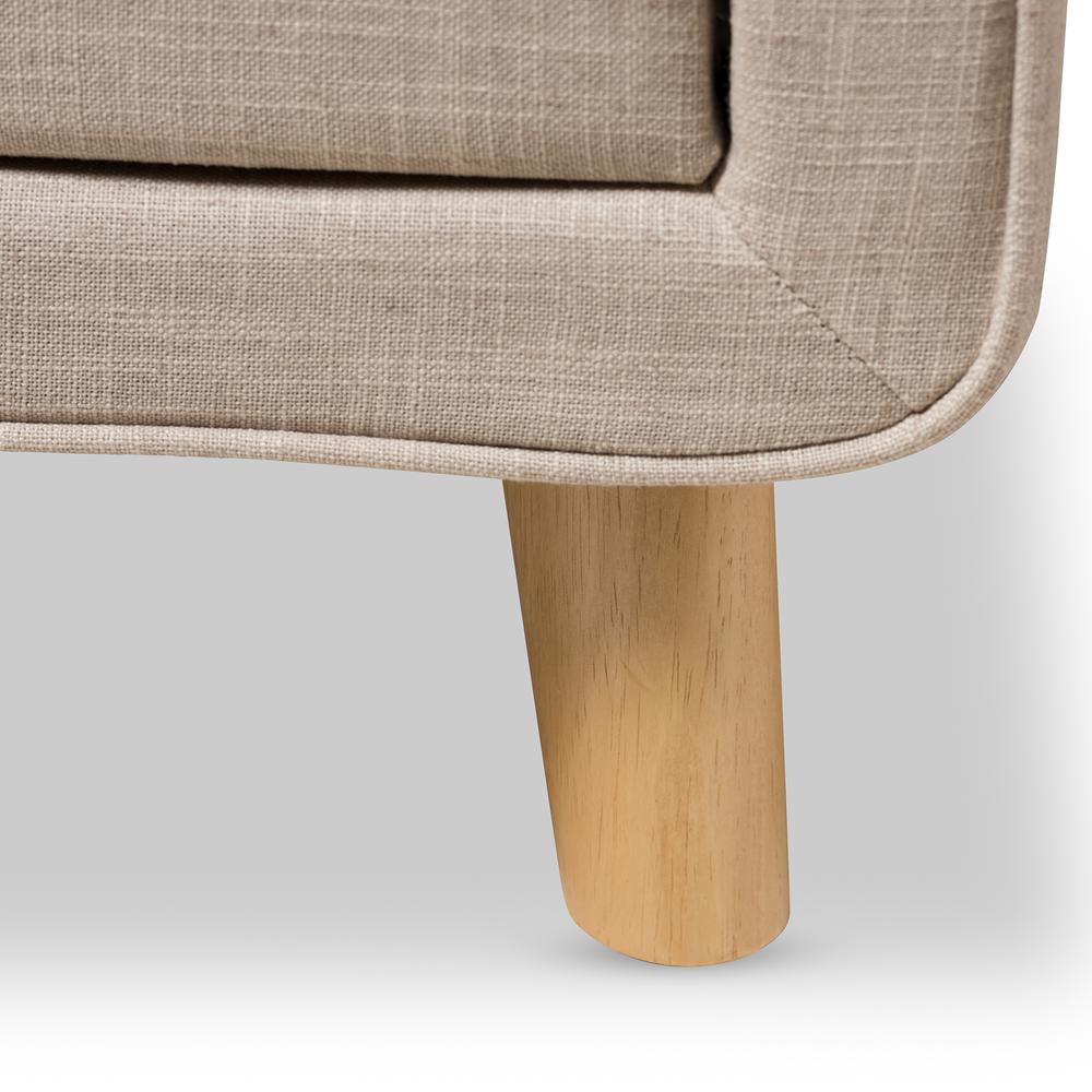 Baxton Studio Jonesy Mid-Century Beige Linen Upholstered 2-Drawer Nightstand. Picture 15