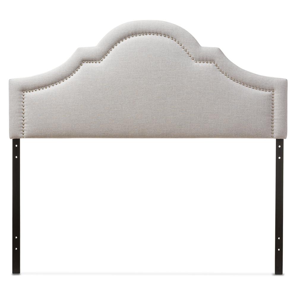Grayish Beige Fabric Upholstered Full Size Headboard. Picture 6