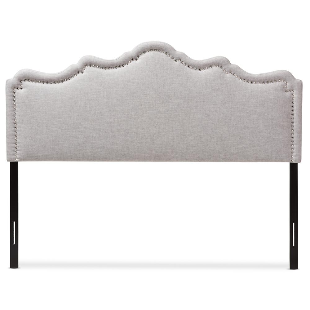 Nadeen Modern and Contemporary Greyish Beige Fabric Full Size Headboard. Picture 8