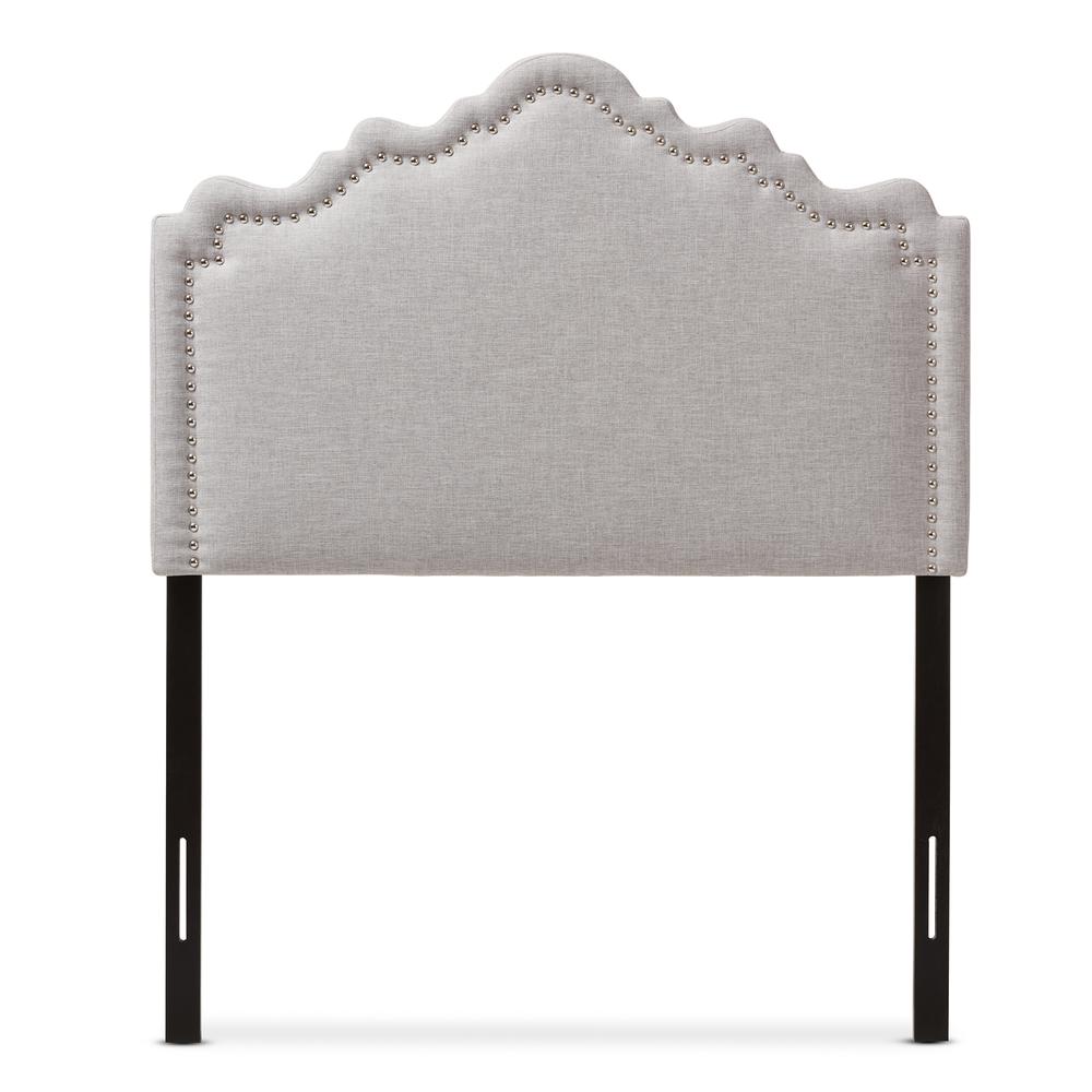Nadeen Modern and Contemporary Greyish Beige Fabric Twin Size Headboard. Picture 8