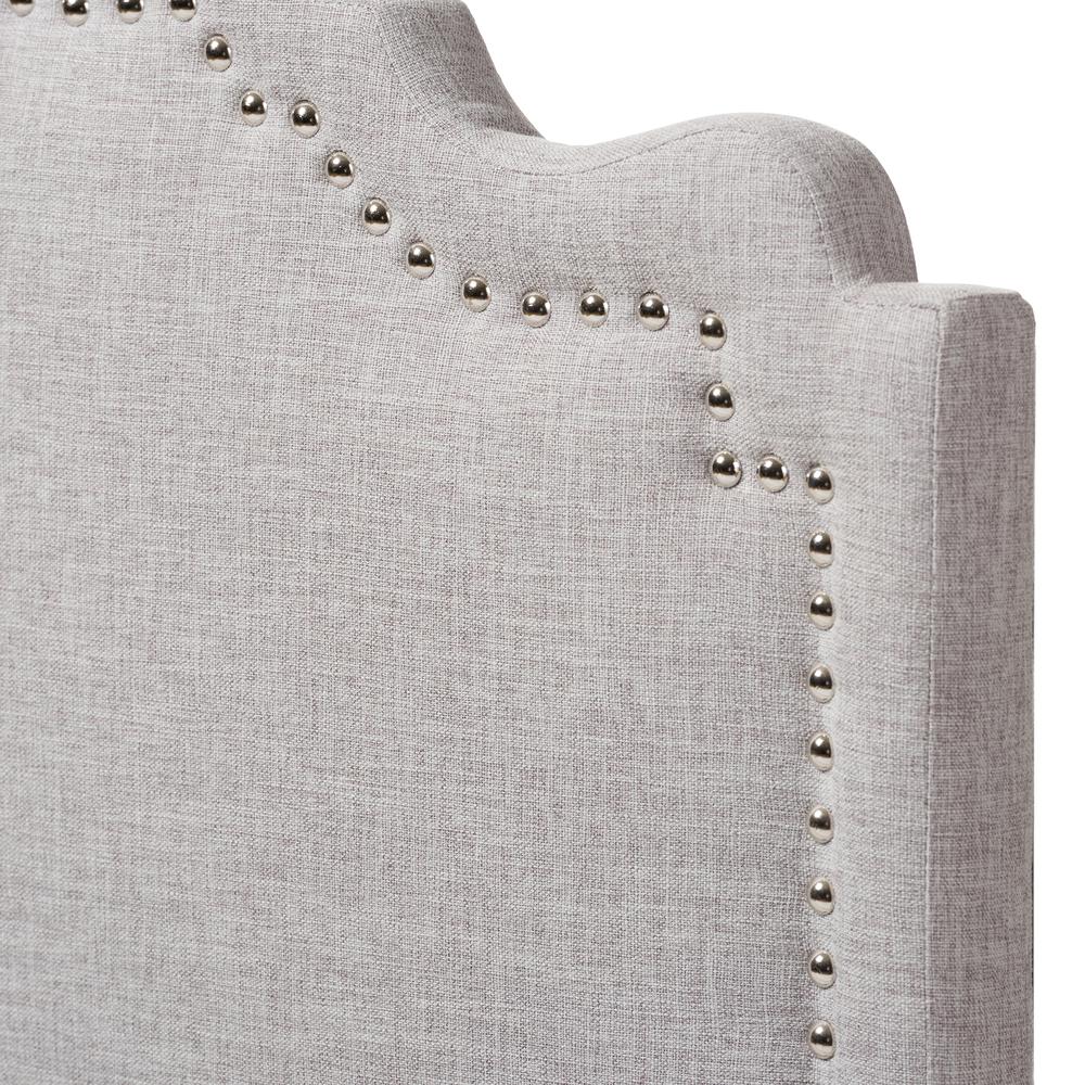 Nadeen Modern and Contemporary Greyish Beige Fabric Twin Size Headboard. Picture 9
