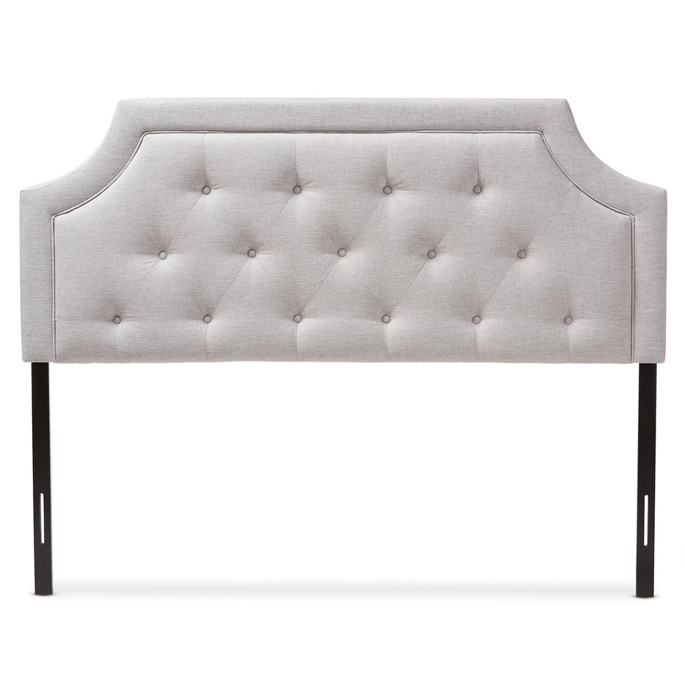 Mars Modern and Contemporary Greyish Beige Fabric Full Size Headboard. Picture 8
