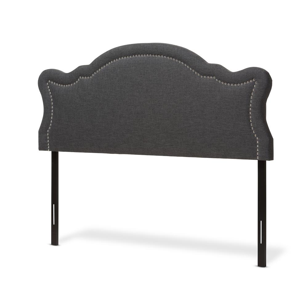 Avery Modern and Contemporary Dark Grey Fabric Queen Size Headboard. Picture 7