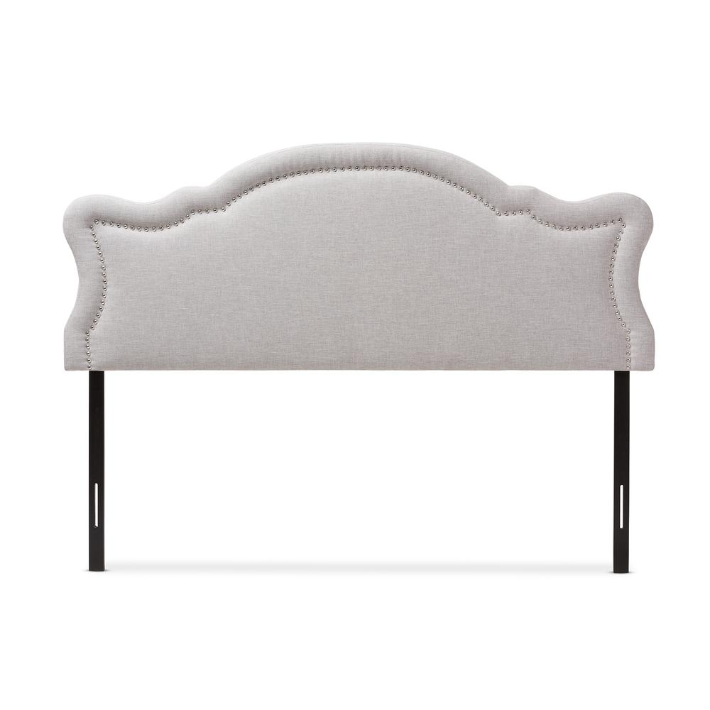 Avery Modern and Contemporary Greyish Beige Fabric Queen Size Headboard. Picture 8
