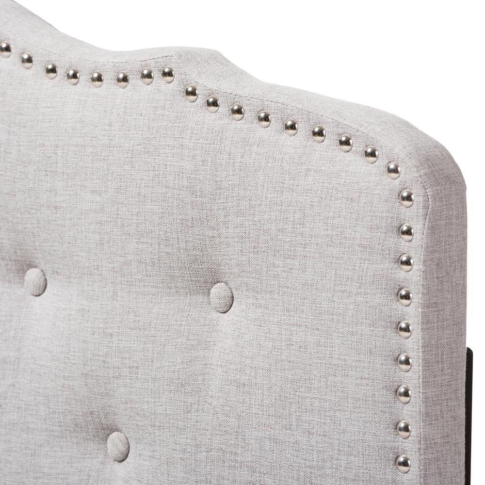 Lucy Modern and Contemporary Greyish Beige Fabric Twin Size Headboard. Picture 9