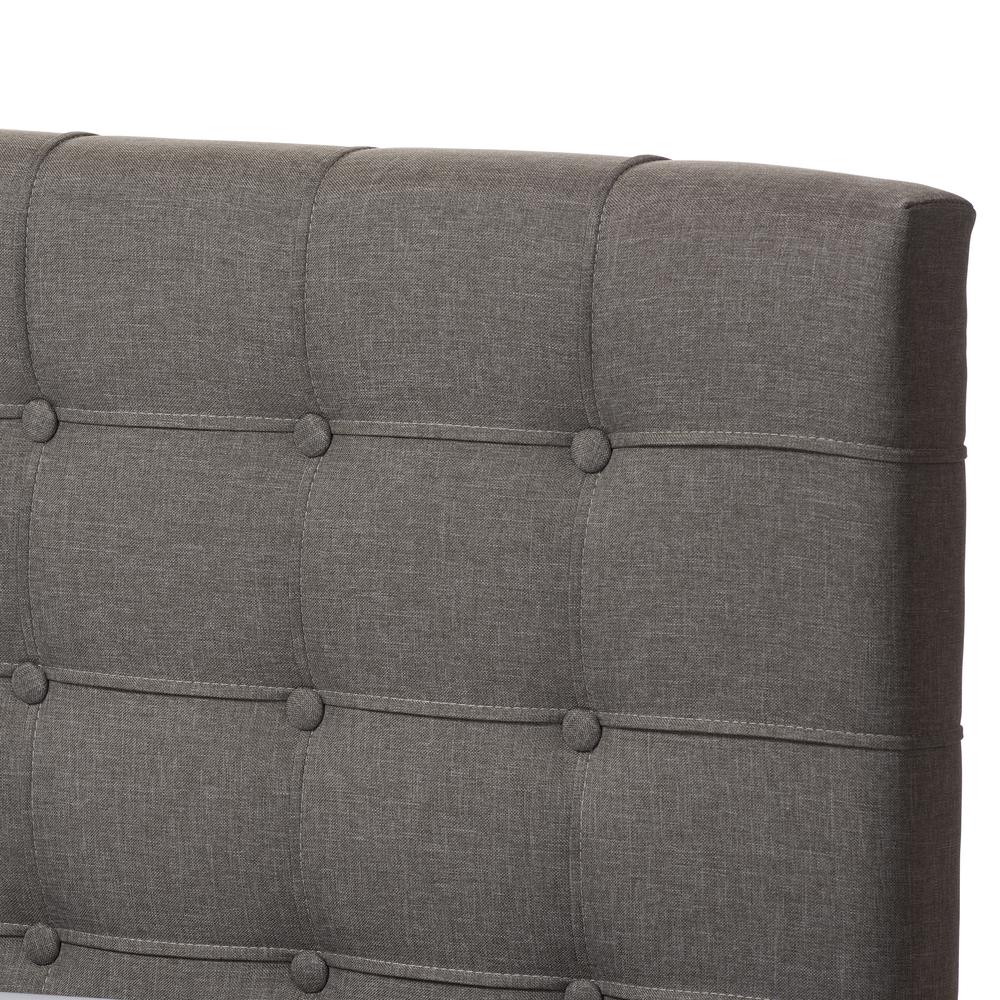 King Size Grey Fabric 4-drawer Storage Platform Bed. Picture 16