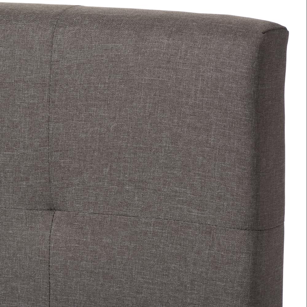 Grey Fabric Upholstered Grid-tufting Full Size Bed. Picture 9