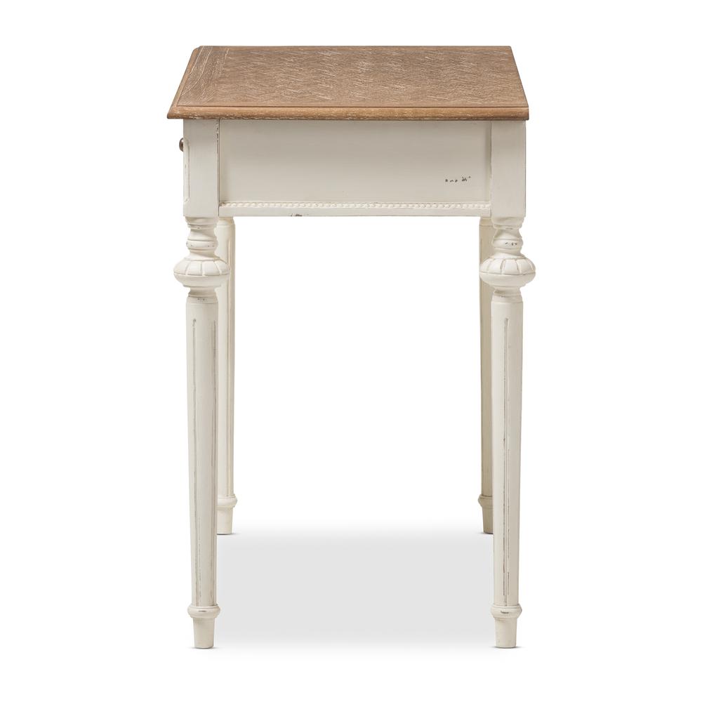 Marquetterie French Provincial Weathered Oak and Whitewash Writing Desk. Picture 12
