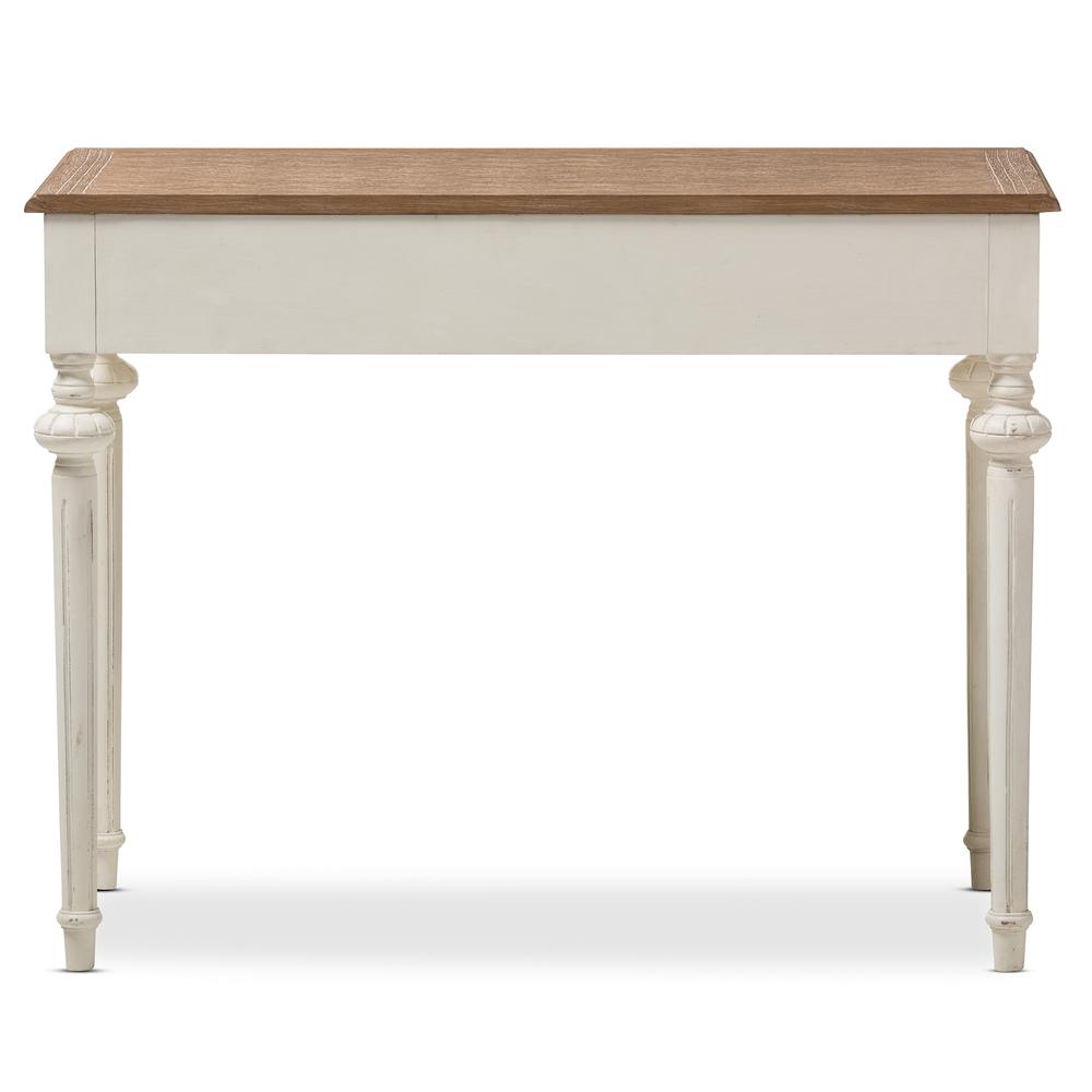 Marquetterie French Provincial Weathered Oak and Whitewash Writing Desk. Picture 13