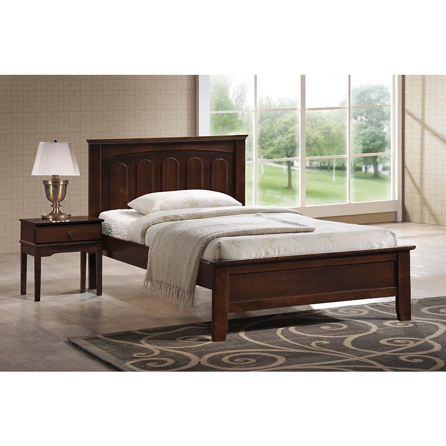 Baxton Studio Spuma Cappuccino Wood Contemporary Full-Size Bed. Picture 4