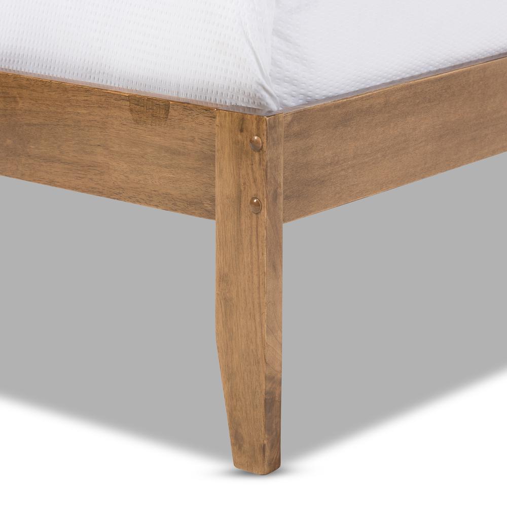Trina Contemporary Tree Branch Inspired Walnut Wood Queen Size Platform Bed. Picture 9