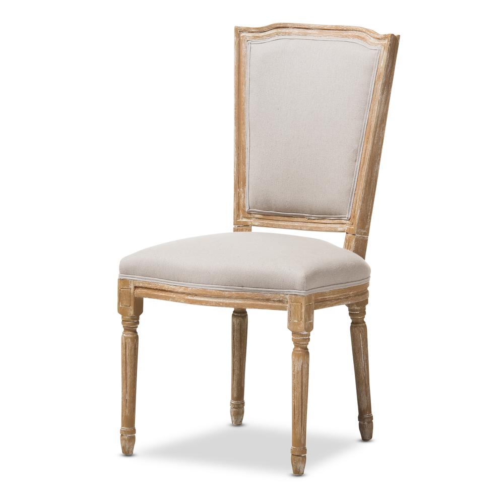 Beige Fabric Upholstered Dining Side Chair. Picture 10
