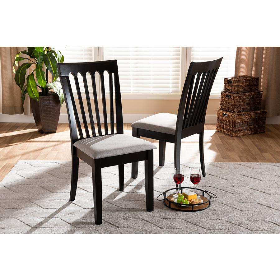 Espresso Brown Finished Wood 2-Piece Dining Chair Set. Picture 17