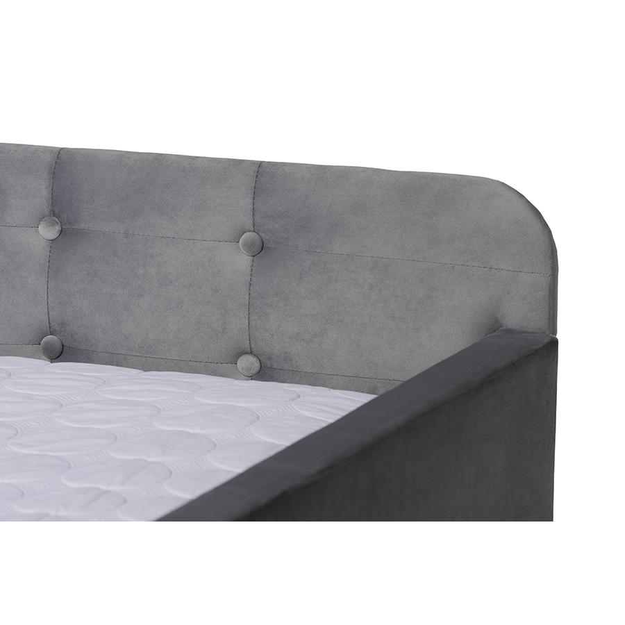 Button Tufted Queen Size Daybed with Trundle. Picture 6