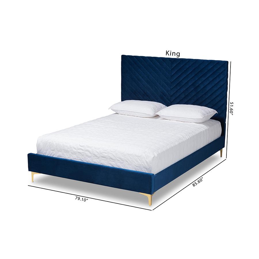 Gold Metal King Size Platform Bed. Picture 11