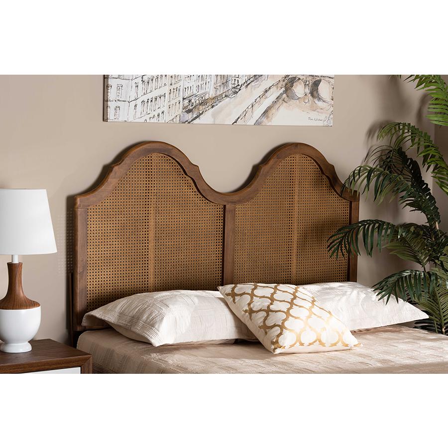Synthetic Rattan Full Size Arched Headboard. Picture 17