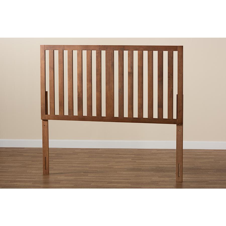 Oren Modern and Transitional Ash Walnut Finished Wood Queen Size Headboard. Picture 4