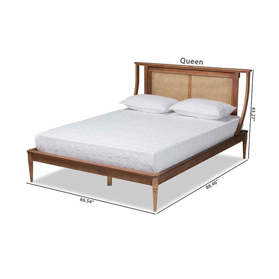 Synthetic Rattan Queen Size Platform Bed. Picture 10