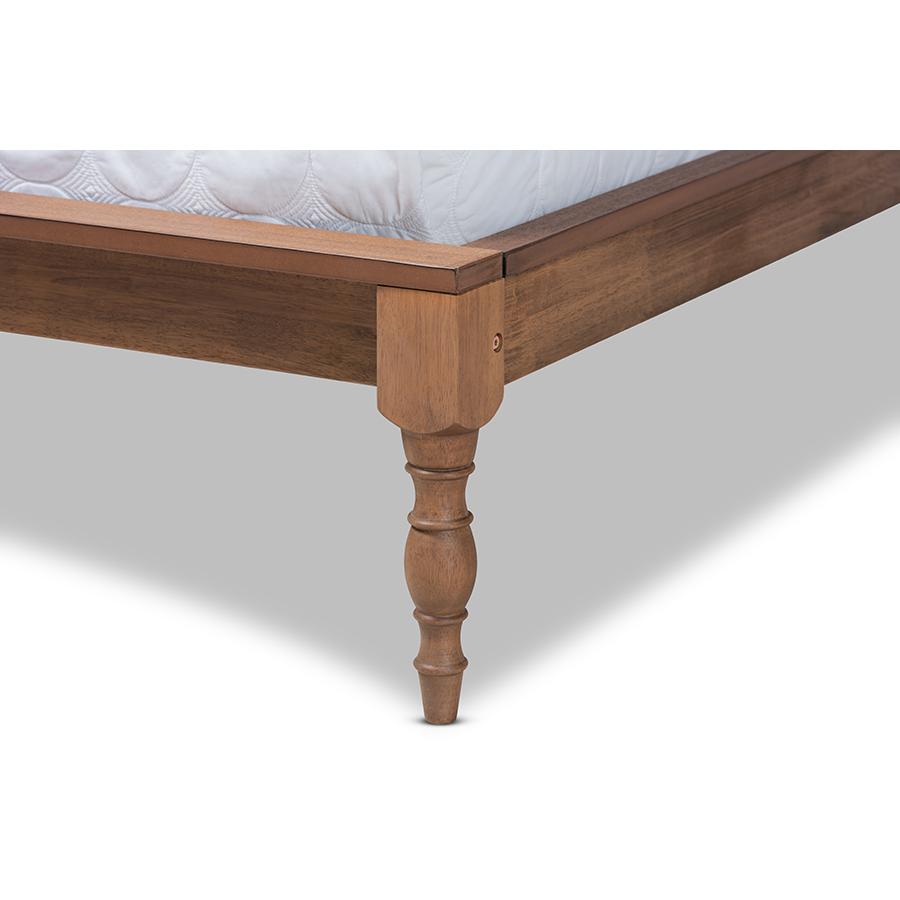 Baxton Studio Romy Vintage French Inspired Ash Wanut Finished Queen Size Wood Bed Frame. Picture 5