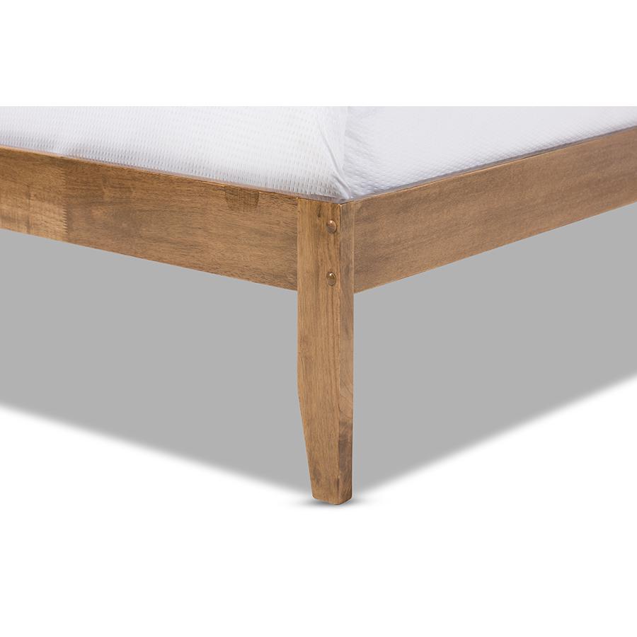 Trina Contemporary Tree Branch Inspired Walnut Wood King Size Platform Bed. Picture 4