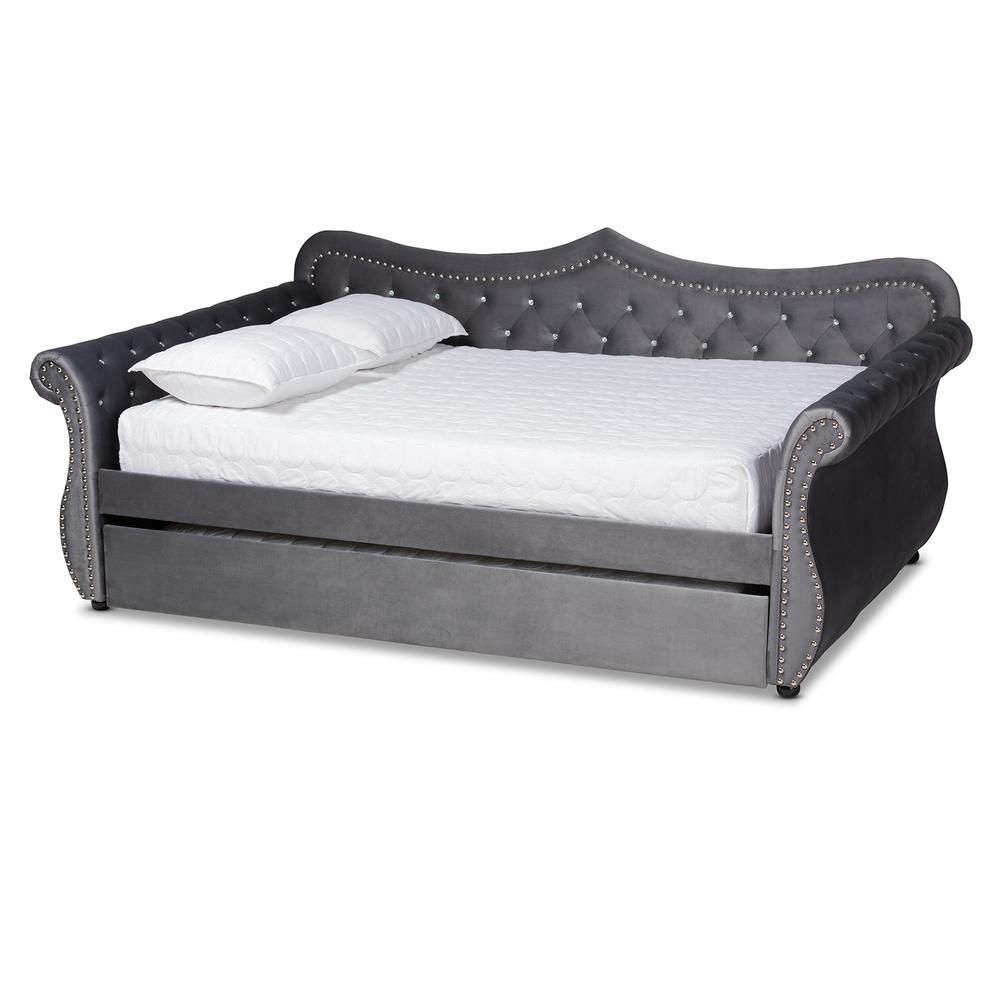 Crystal Tufted Queen Size Daybed with Trundle. Picture 14