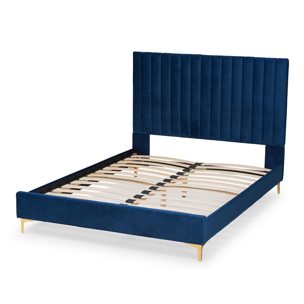 Gold Metal King Size Platform Bed. Picture 14
