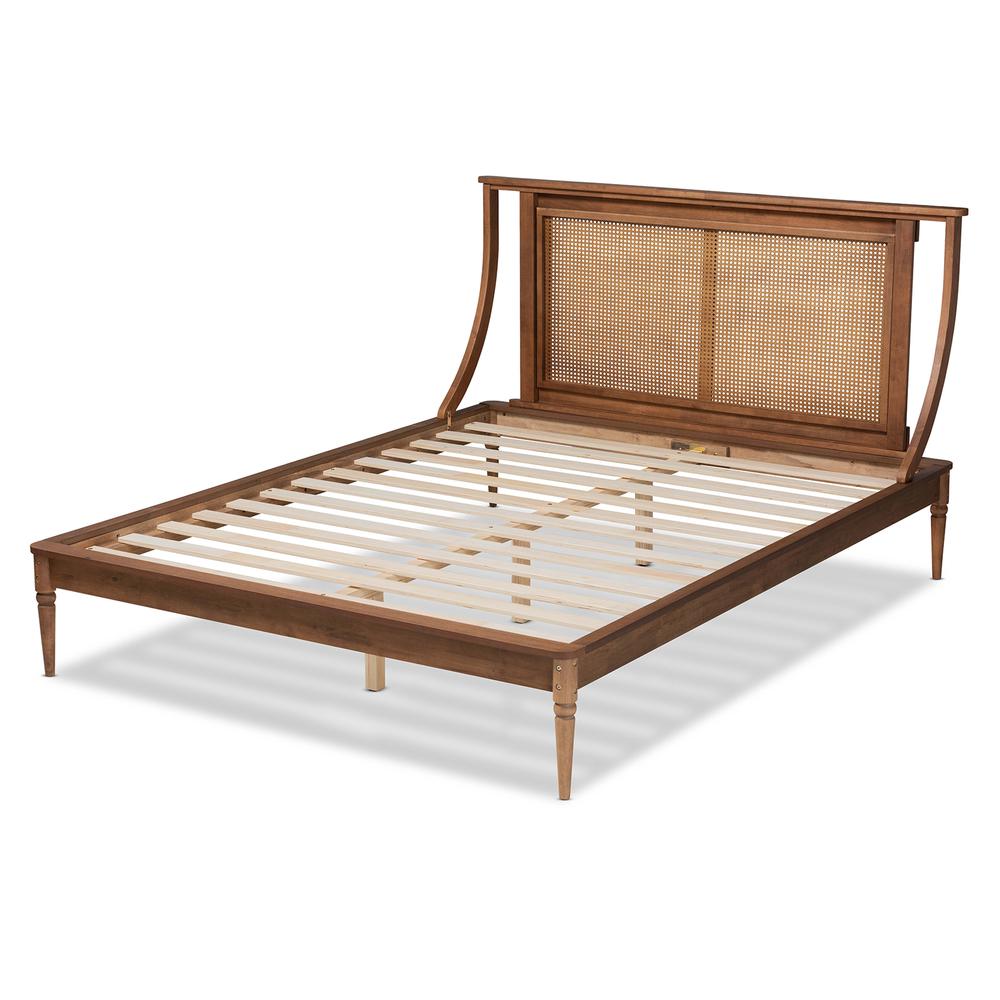 Synthetic Rattan Queen Size Platform Bed. Picture 14