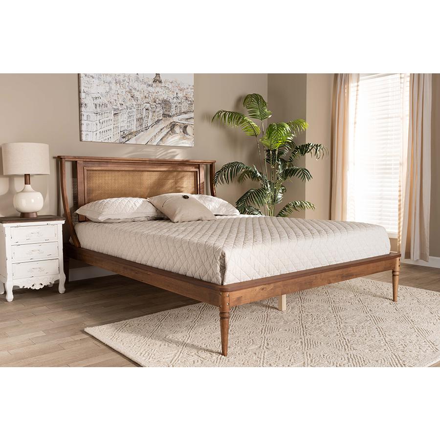Synthetic Rattan Queen Size Platform Bed. Picture 7
