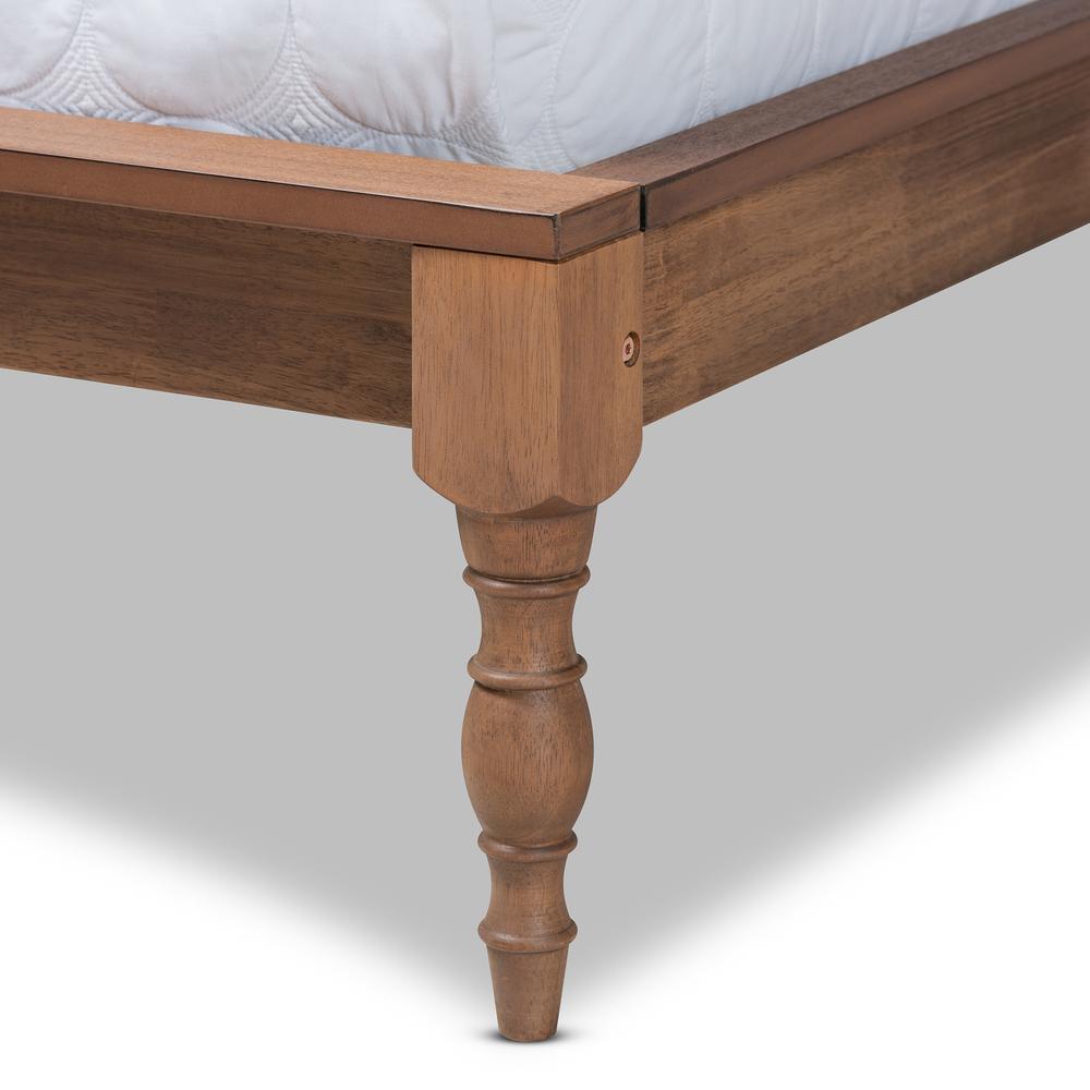 Baxton Studio Romy Vintage French Inspired Ash Wanut Finished Queen Size Wood Bed Frame. Picture 15