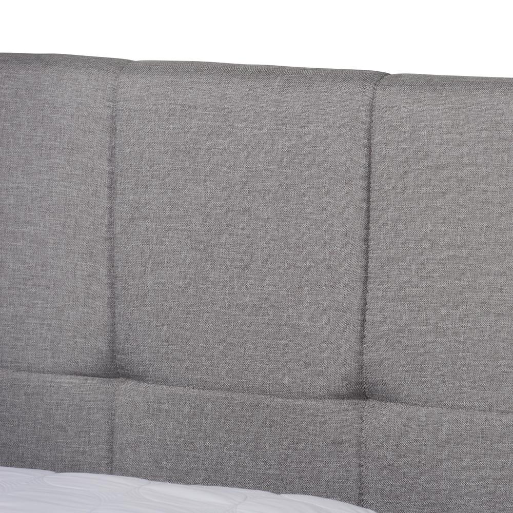 Baxton Studio Netti Light Grey Fabric Upholstered 2-Drawer King Size Platform Storage Bed. Picture 19