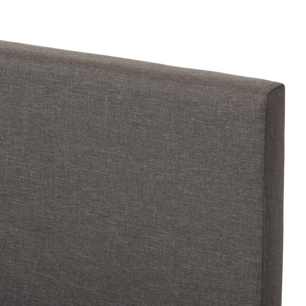 Grey Fabric Upholstered Panel-Stitched Queen Size Platform Bed. Picture 10