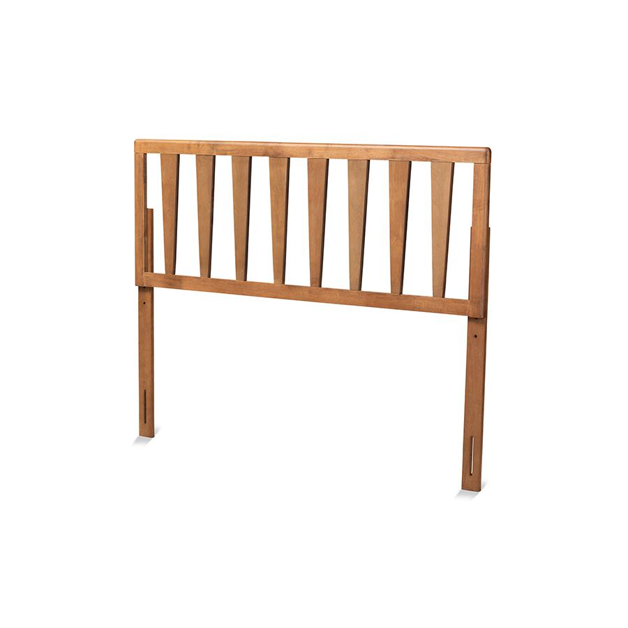 Duncan Modern and Contemporary Ash Walnut Finished Wood King Size Headboard. Picture 1