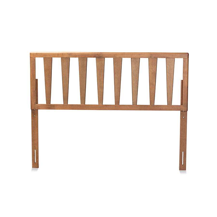 Duncan Modern and Contemporary Ash Walnut Finished Wood King Size Headboard. Picture 2