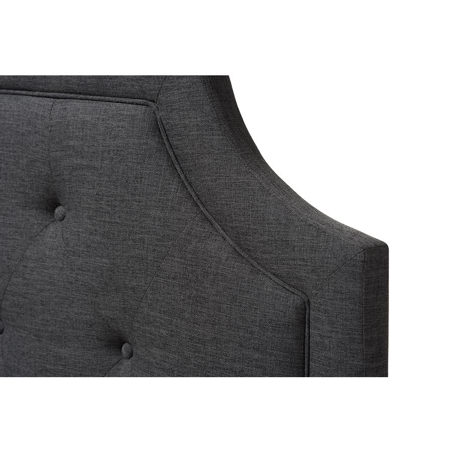 Baxton Studio Mars Modern and Contemporary Dark Grey Fabric King Size Headboard. Picture 3