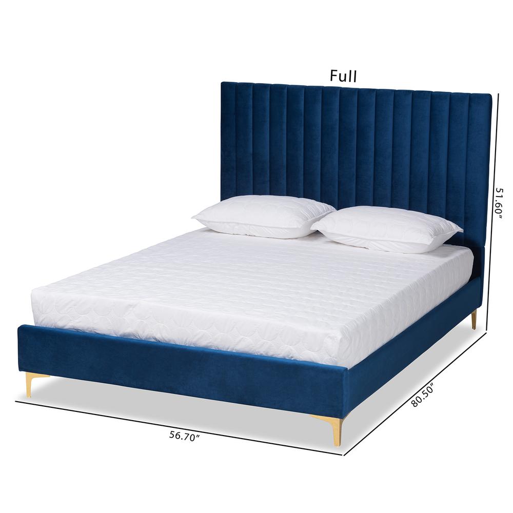 Gold Metal Full Size Platform Bed. Picture 20