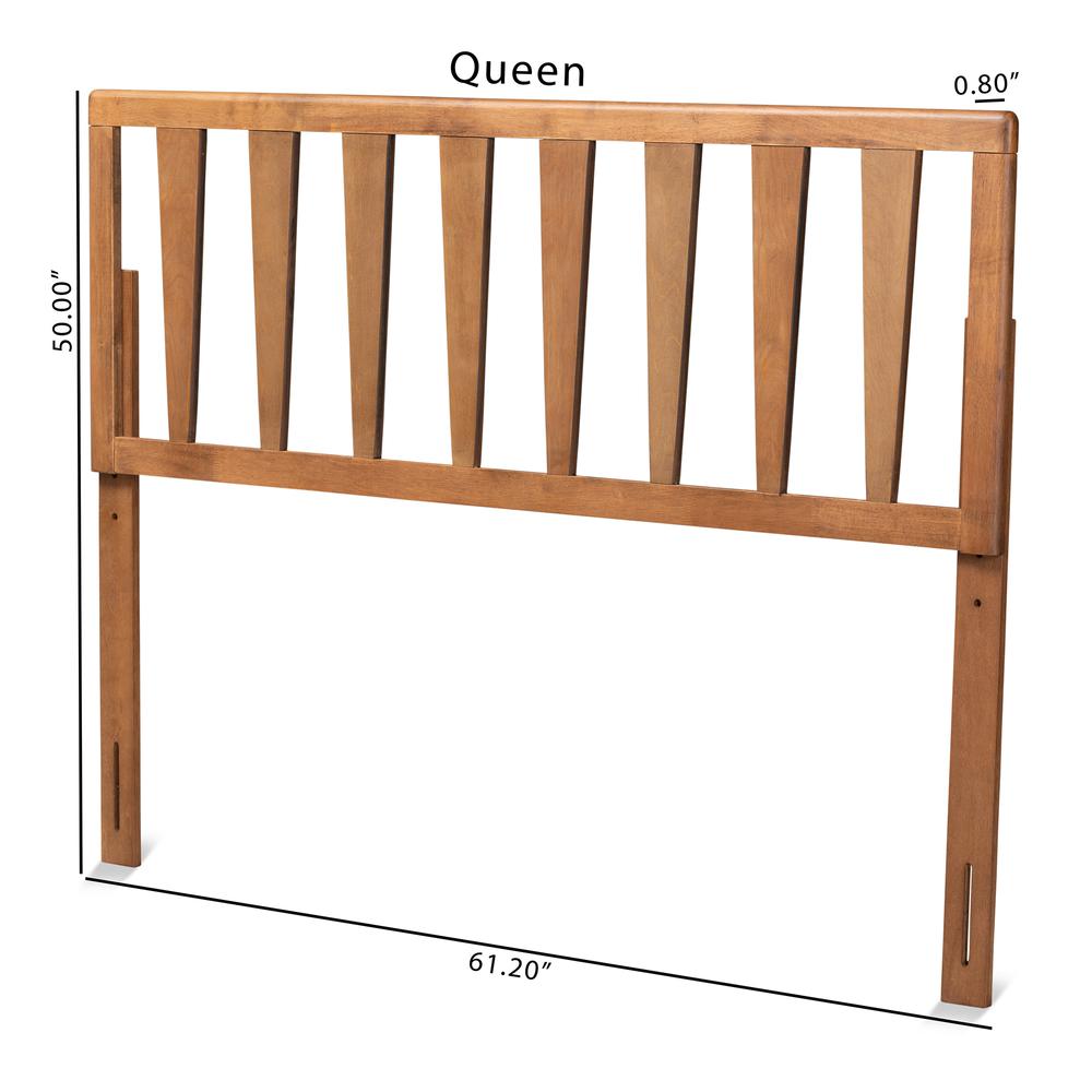 Duncan Modern and Contemporary Ash Walnut Finished Wood King Size Headboard. Picture 14
