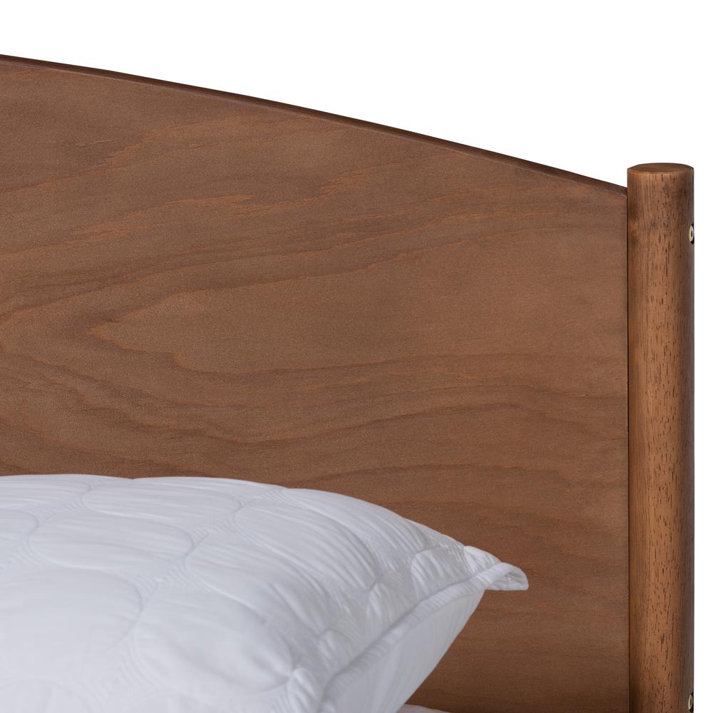 Baxton Studio Leanora Mid-Century Modern Ash Wanut Finished King Size Wood Platform Bed. Picture 16