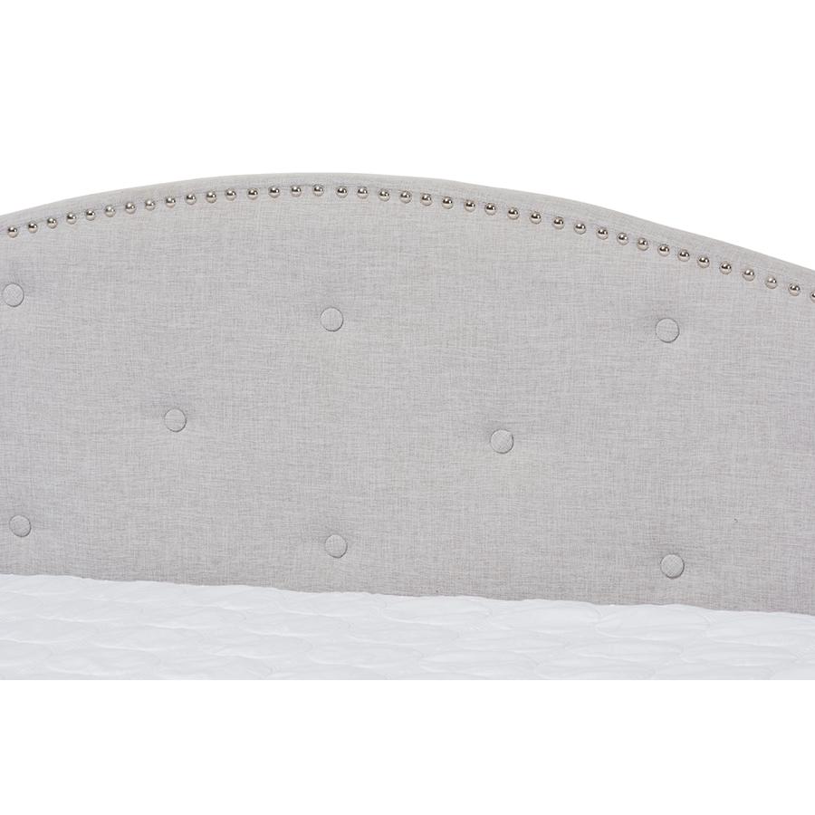 Kaija Modern and Contemporary Greyish Beige Fabric Daybed with Trundle. Picture 8