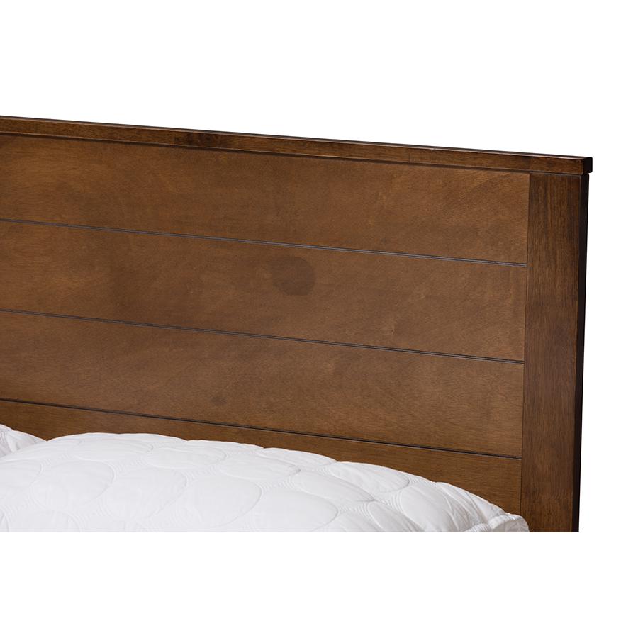 Catalina Modern Classic Mission Style Brown-Finished Wood Full Platform Bed. Picture 4