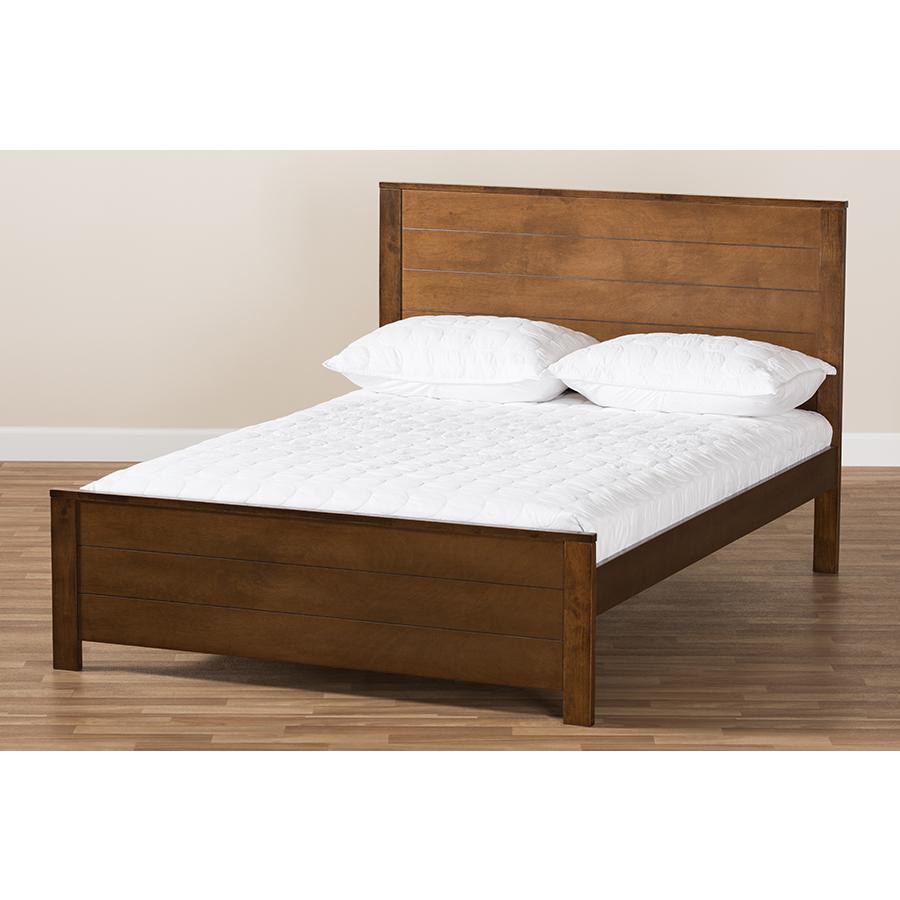 Catalina Modern Classic Mission Style Brown-Finished Wood Full Platform Bed. Picture 8