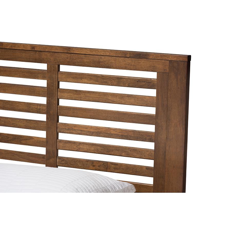 Sedona Modern Classic Mission Style Brown-Finished Wood Twin Platform Bed. Picture 5