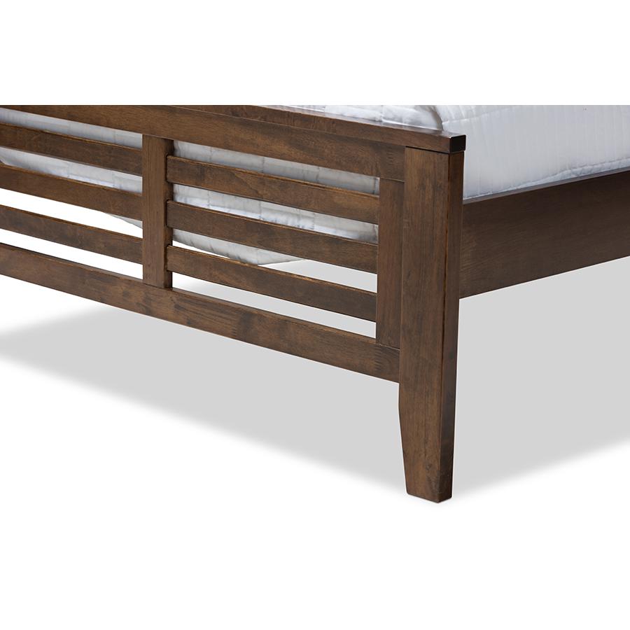 Sedona Modern Classic Mission Style Brown-Finished Wood Twin Platform Bed. Picture 6