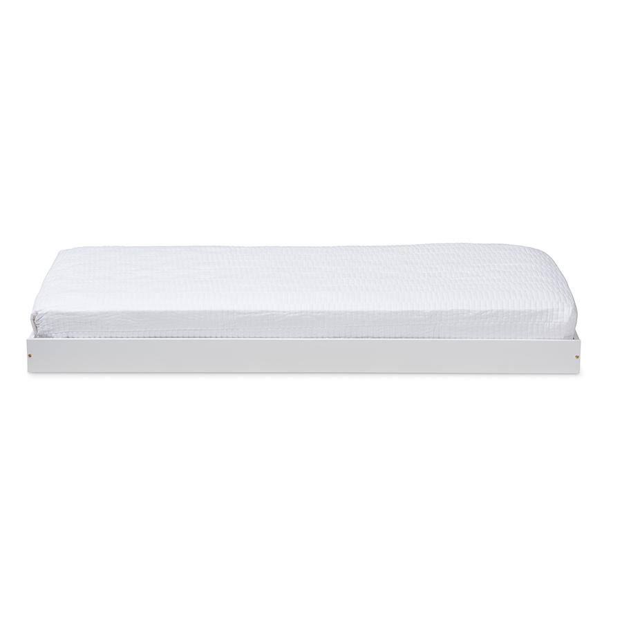 Baxton Studio Payton Modern and Contemporary White-Finished Twin Trundle. Picture 2