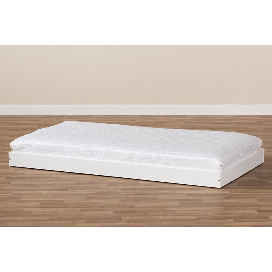Baxton Studio Payton Modern and Contemporary White-Finished Twin Trundle. Picture 5