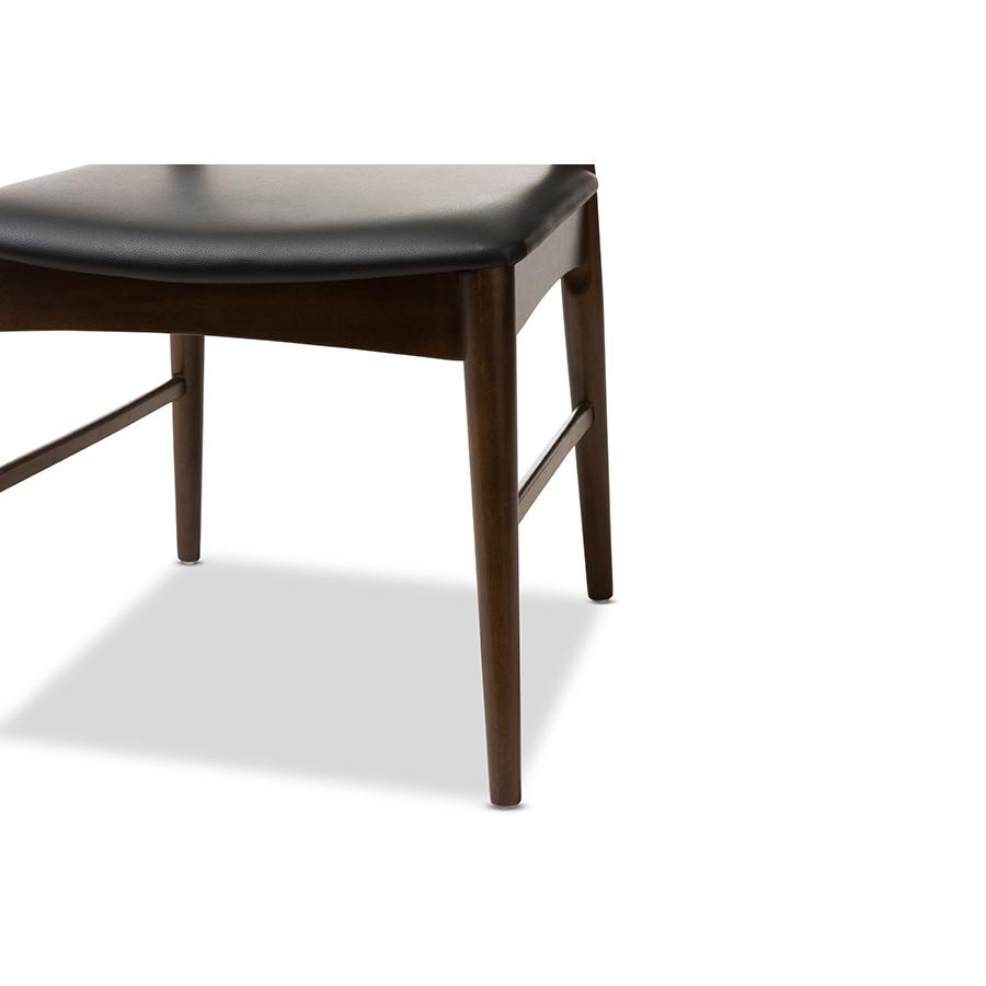 Baxton Studio Winton Mid-Century Modern Walnut Wood Dining Chair (Set of 2). Picture 5