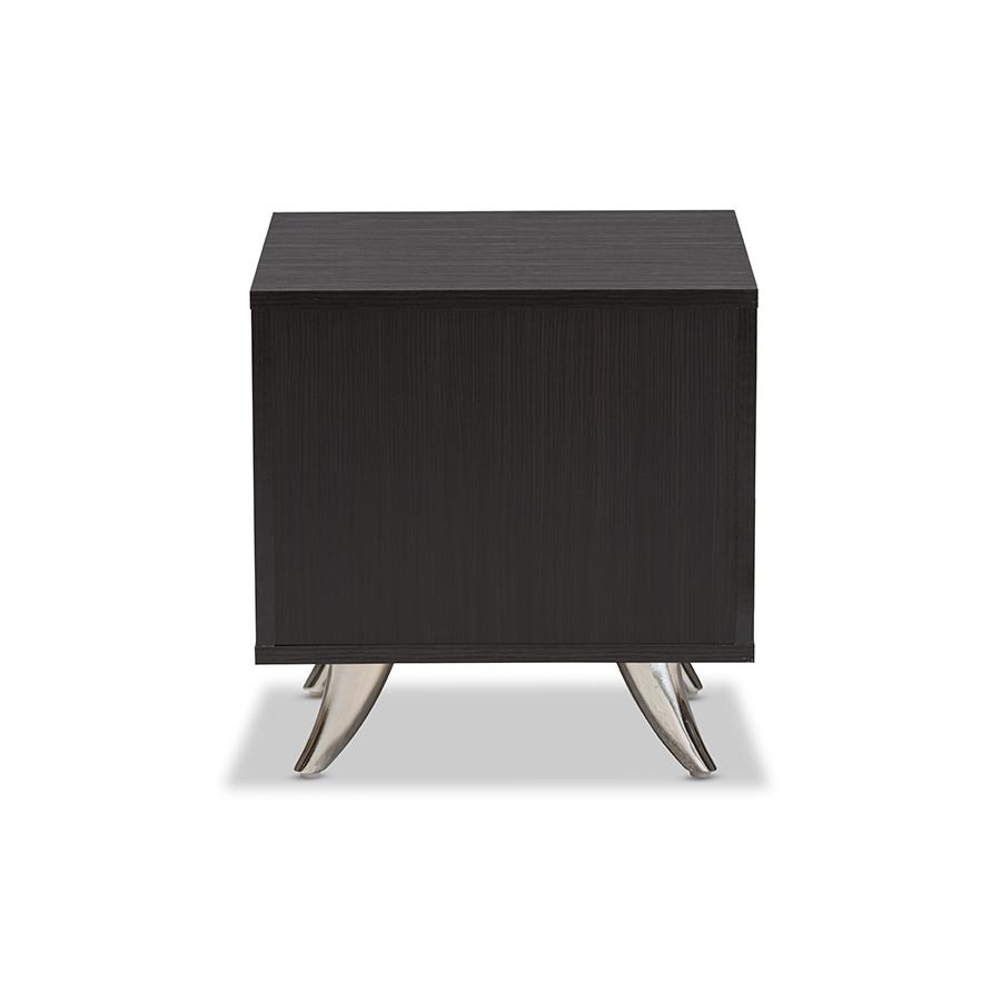 Warwick Modern and Contemporary Espresso Brown Finished Wood End Table. Picture 5